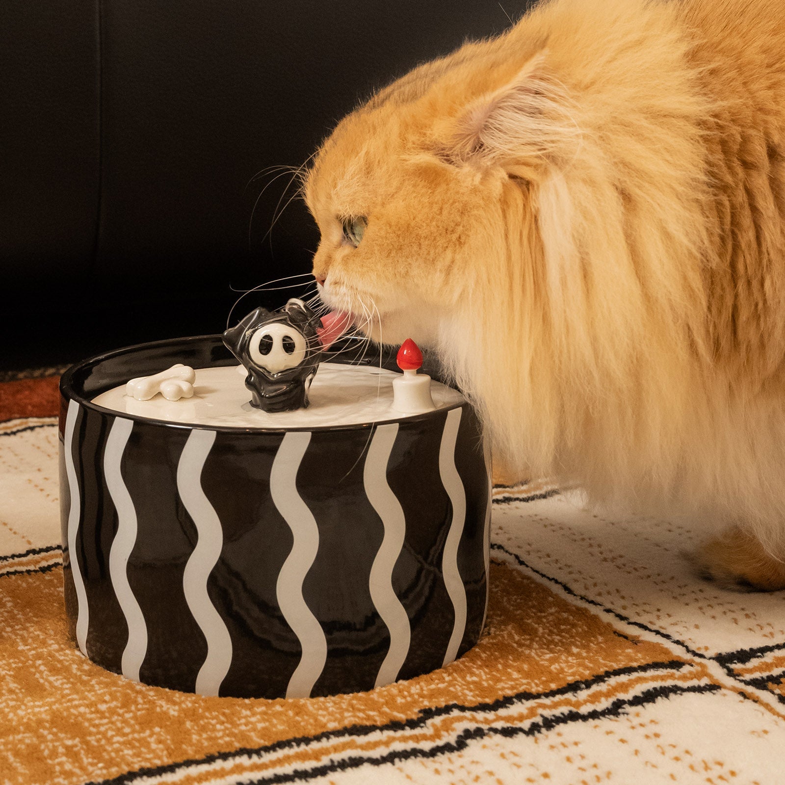 Dailypets Ceramic Pet Water Fountain 50oz with Five-Stage Filtration