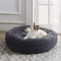 Dailypets Fluffy Cat Bed, Raised Rim Round Bed for Daily Comfort