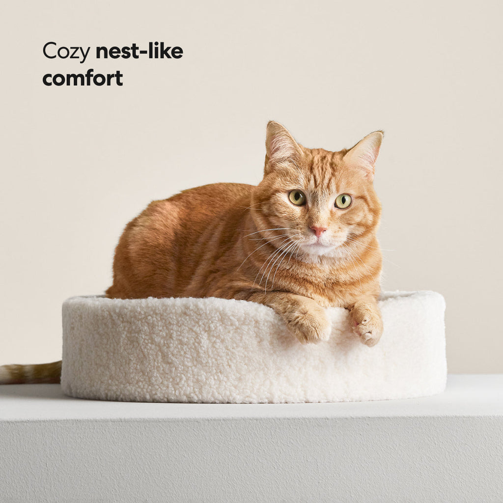 Dailypets Cozy Nesting Cat Bed with Plush Cover
