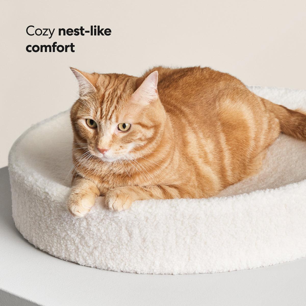 Dailypets Cozy Nesting Cat Bed with Plush Cover