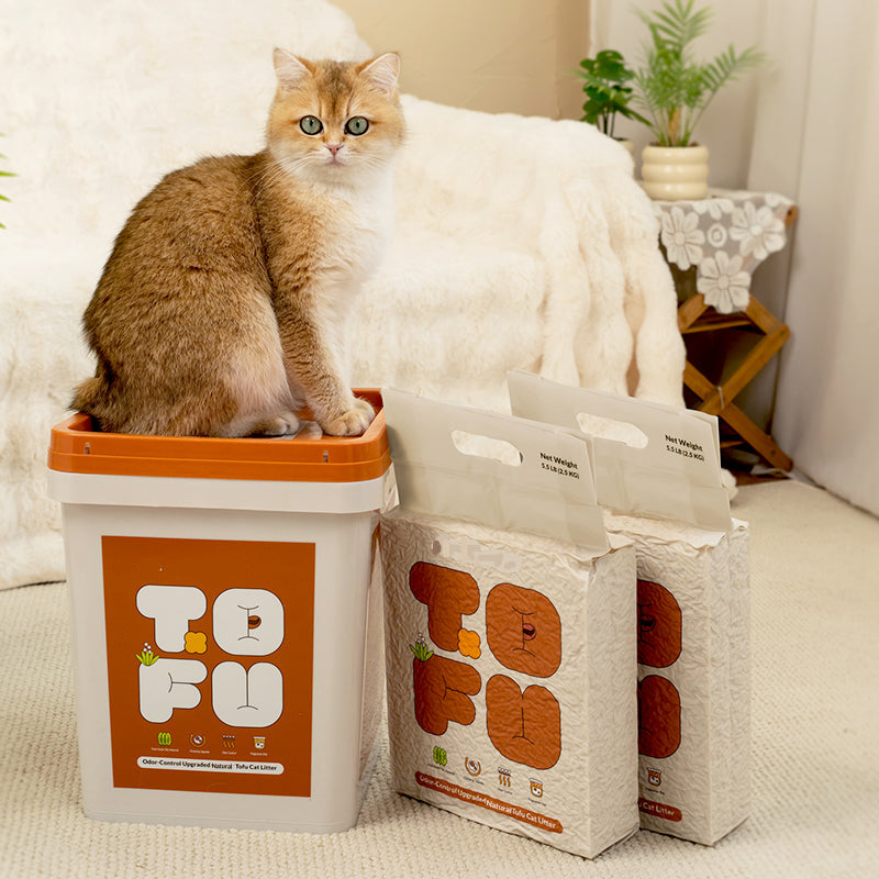 Dailypets Plant-Based Tofu Cat Litter 4 Bags 22lb Set