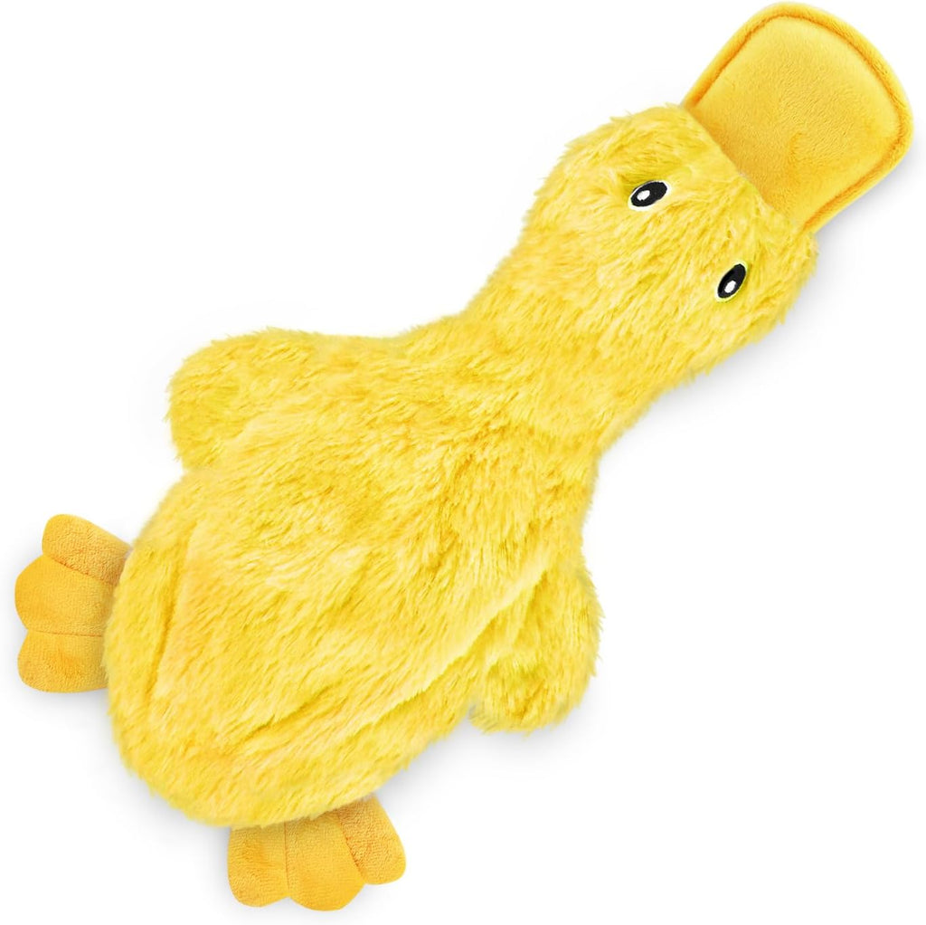 Dailypets Stuffing-Free Duck Dog Toy with Crinkle Sound for Interactive Fetch and Play