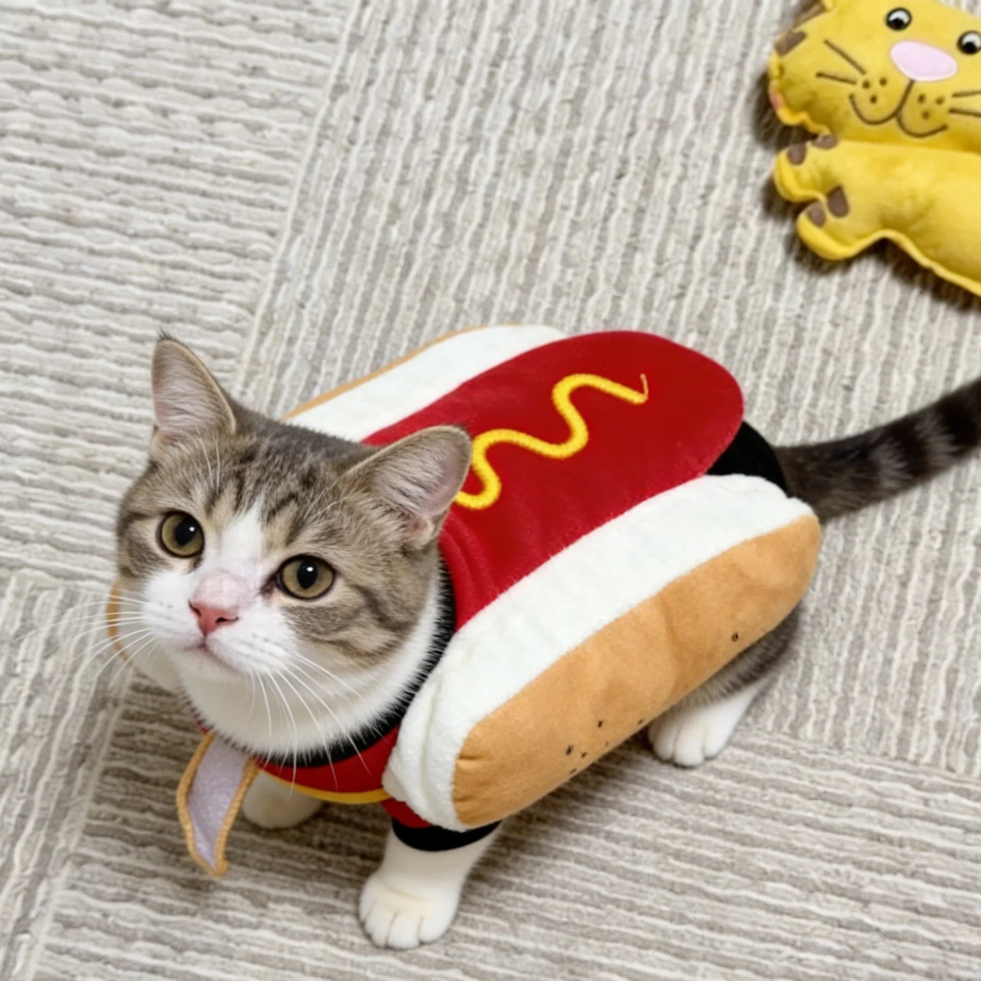 Dailypets Cute Hot Dog Cat Outfit for Photos, Parties and Everyday Fun