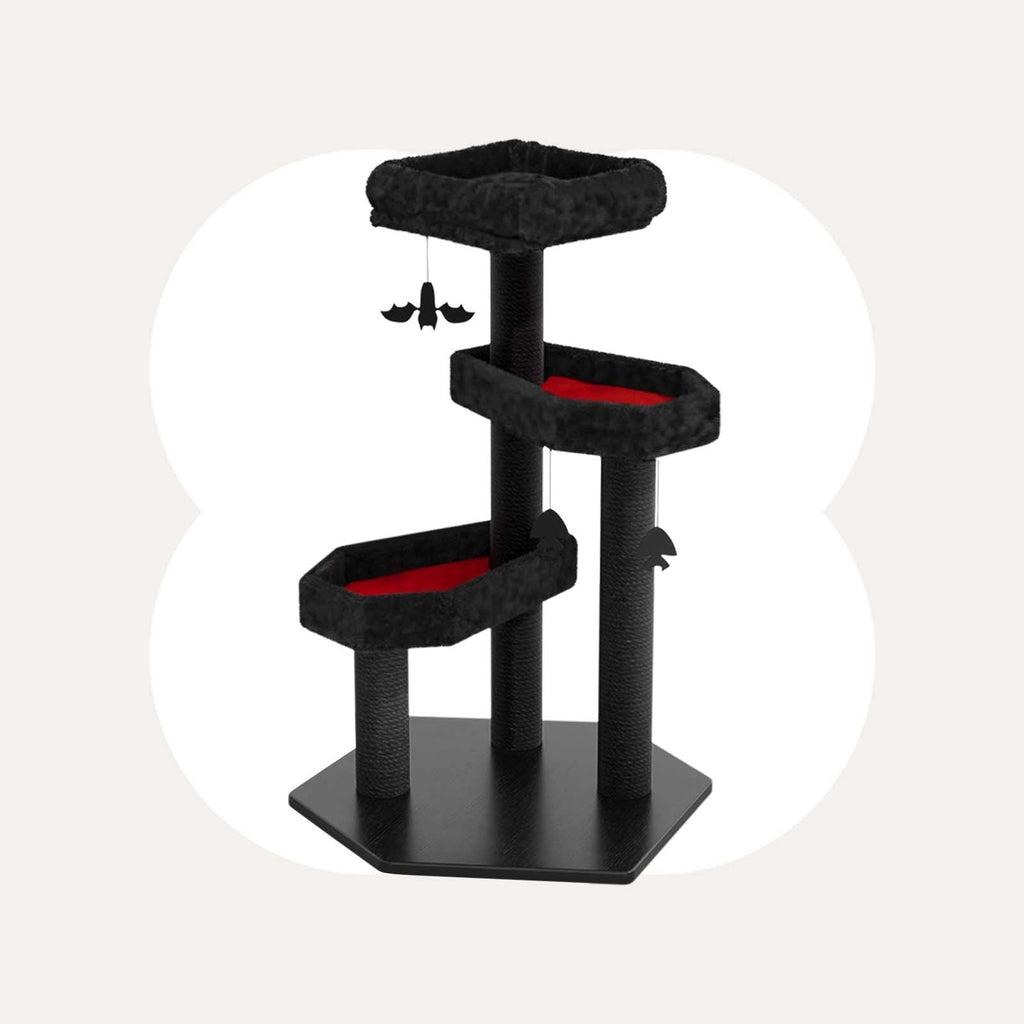 Dailypets Cat Tree Dark Style Cat Scratcher with Cozy Platforms