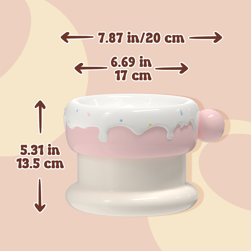 Dailypets Cute Ceramic Cat Bowl Set for Daily Meals
