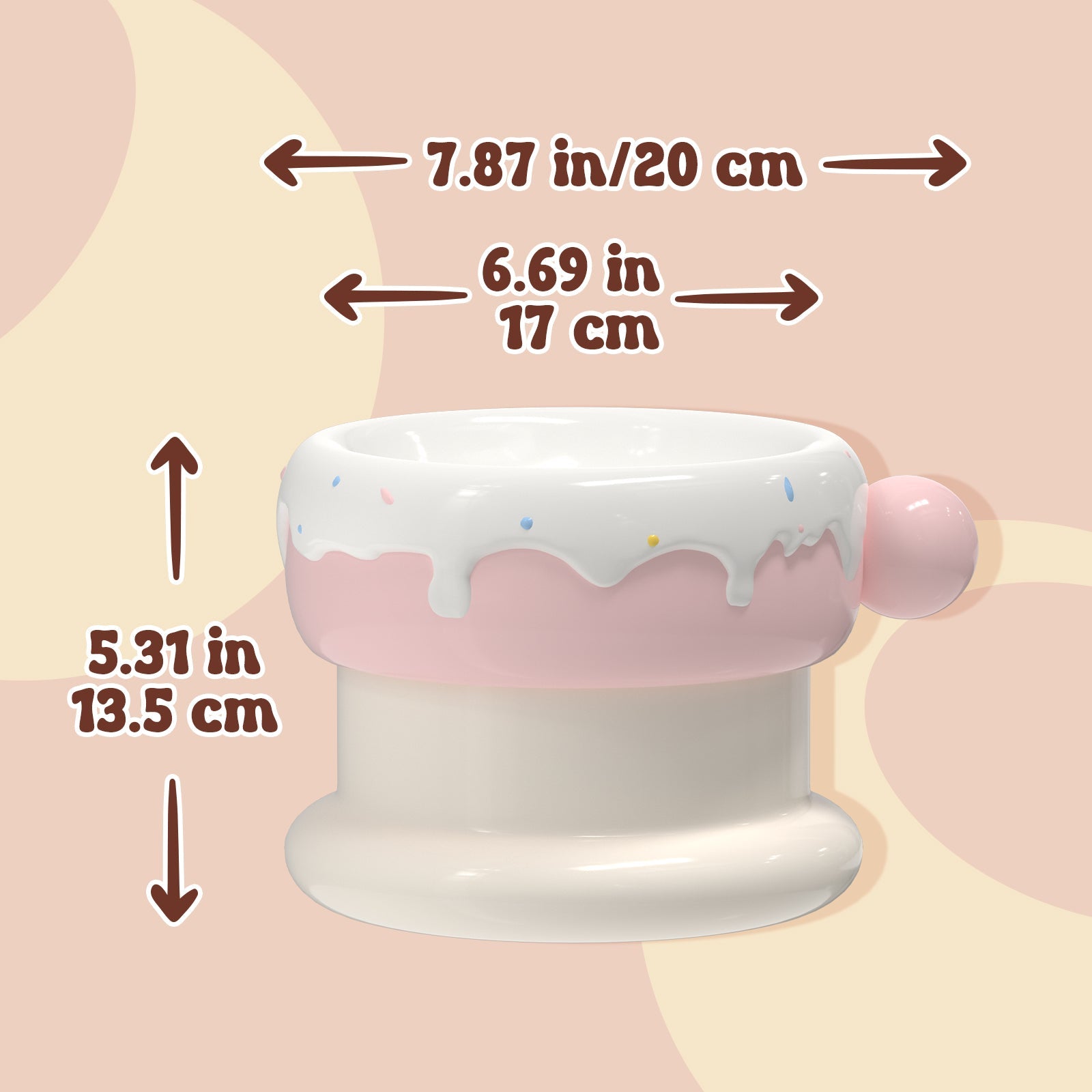 Dailypets Cute Ceramic Cat Bowl Set for Daily Meals