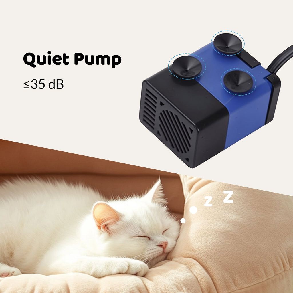 Dailypets Ceramic Cactus Cat Water Fountain 50oz with Automatic Filtration