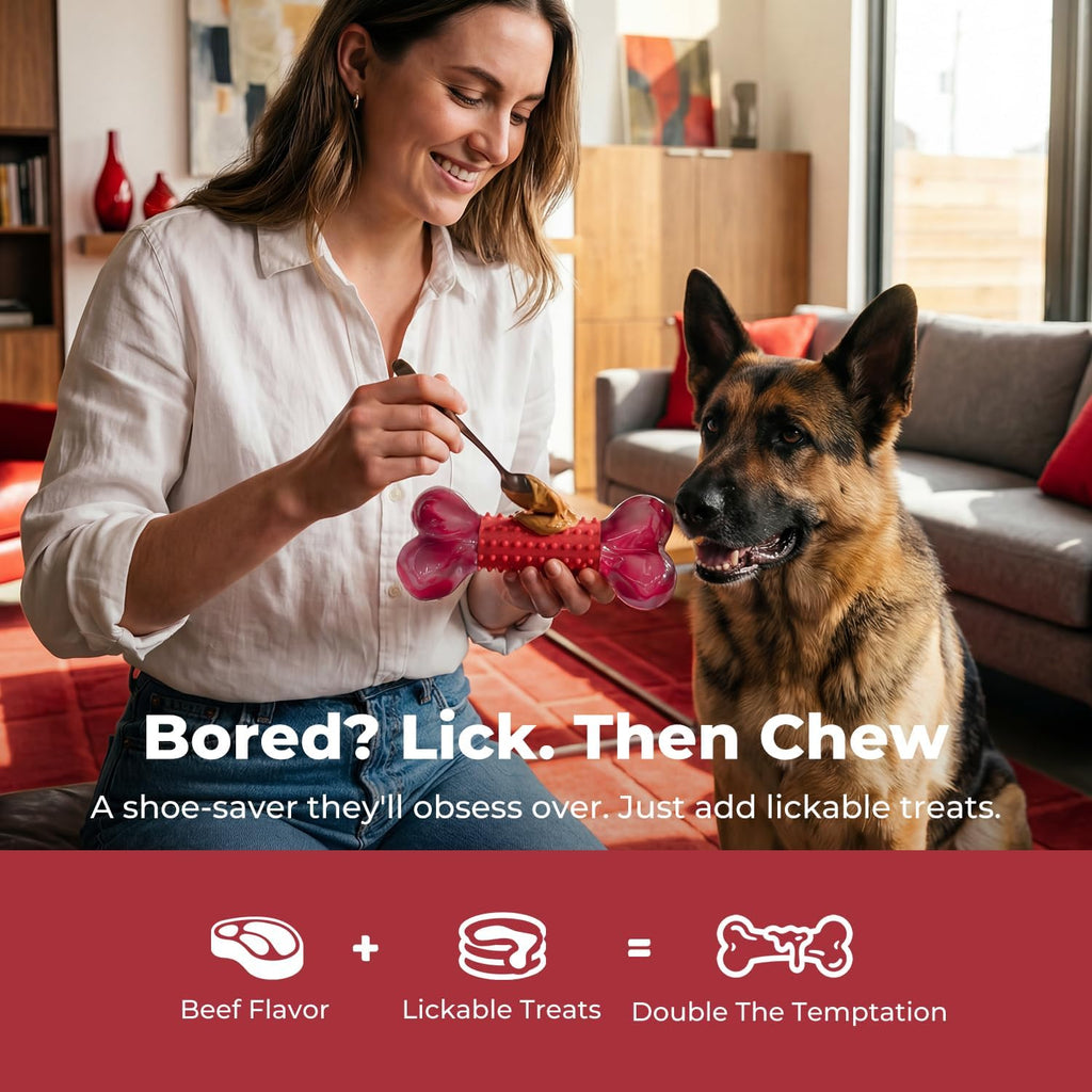 Dailypets Beef Flavored Dog Chew Toy for Medium and Large Dogs with Dual Materials