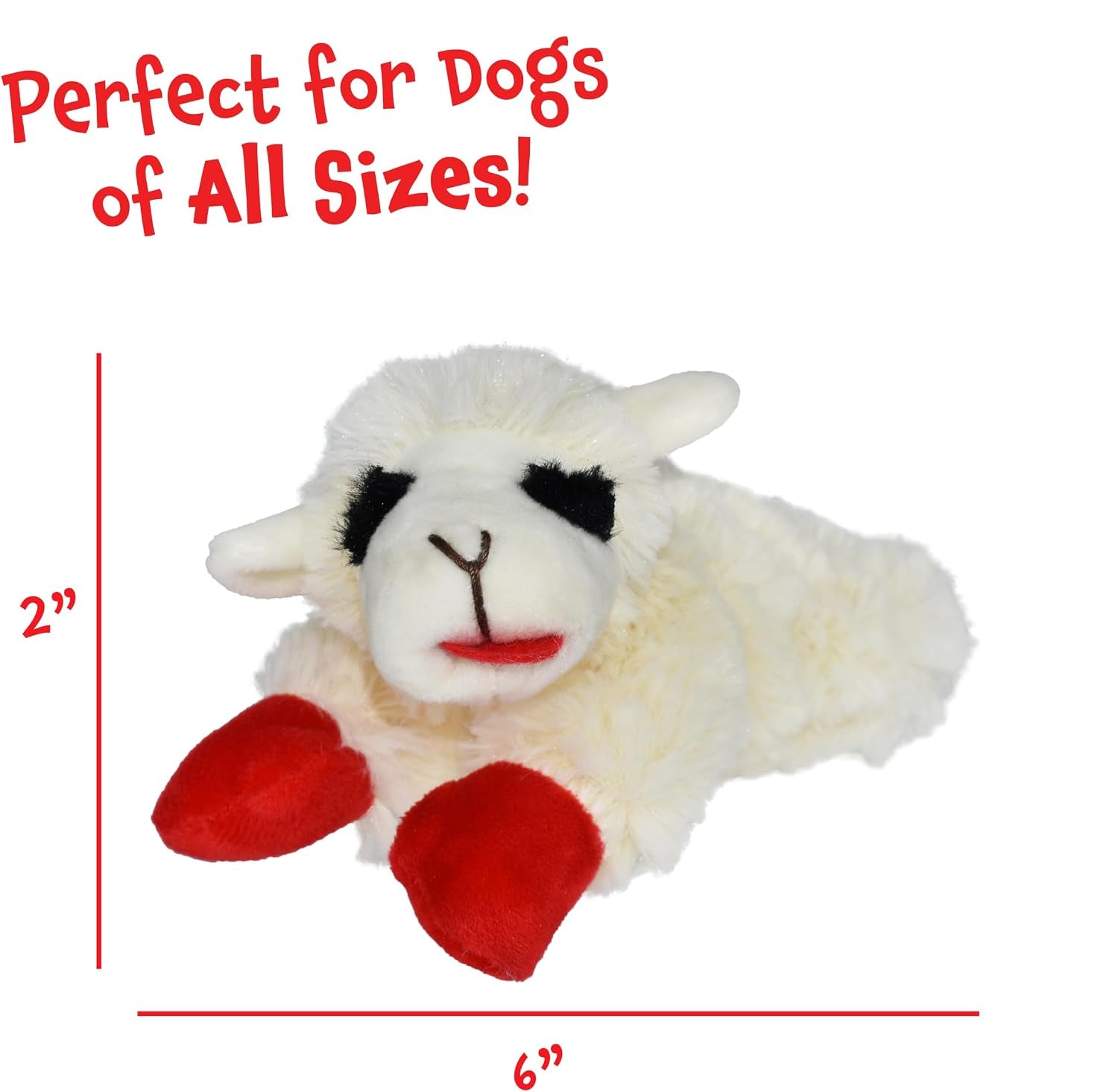Dailypets Plush Squeaky Lamb Dog Toy for Cuddling, Fetch, and Everyday Play