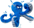 Dailypets Interactive Octopus Dog Plush Toy with Squeaky Crinkle Tug Design