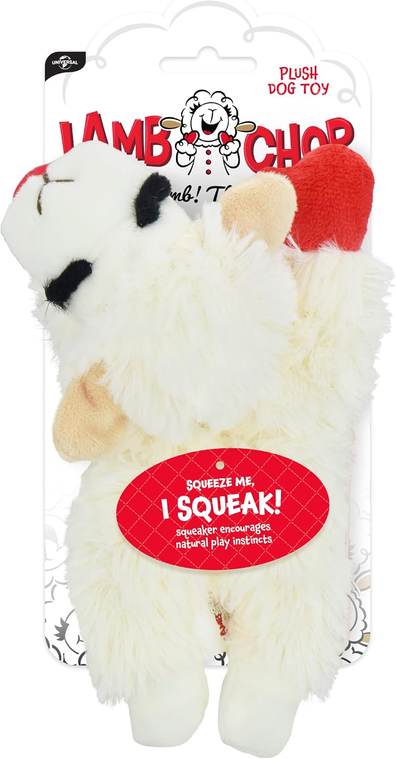 Dailypets Plush Squeaky Lamb Dog Toy for Cuddling, Fetch, and Everyday Play
