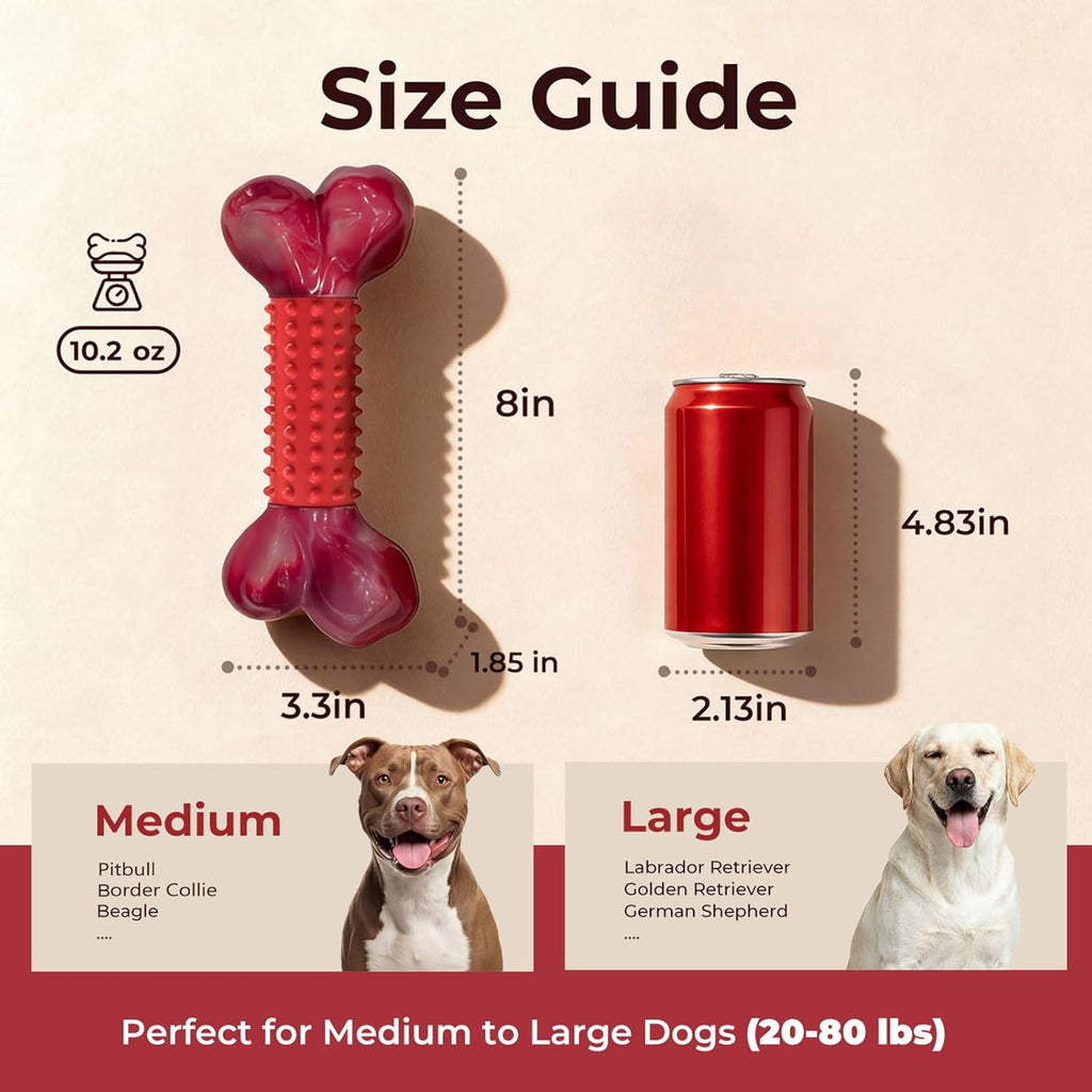 Dailypets Beef Flavored Dog Chew Toy for Medium and Large Dogs with Dual Materials