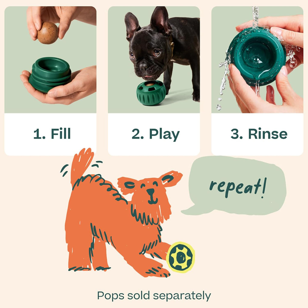 Dailypets Natural Rubber Treat Dispensing Toy for Medium and Large Dogs Interactive Play