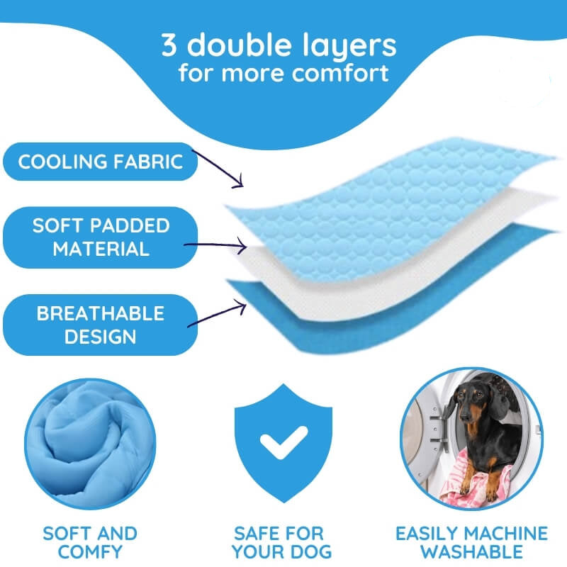 Dailypets Self-Cooling Pet Pad, Soft Waterproof Mat for Warm Days