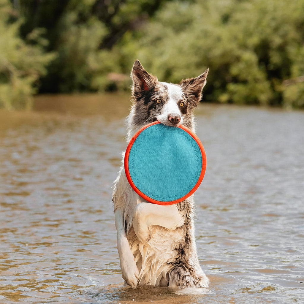 Dailypets Floating Dog Flying Disc with Soft Rubber Edge for Medium and Large Dogs