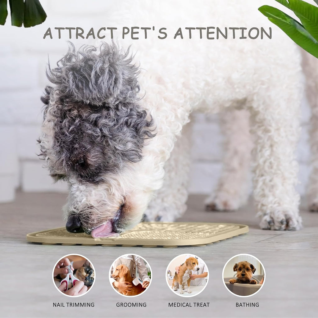 Dailypets Silicone Pet Lick Mat Set of 2 with Suction Cups Slow Feeder Design
