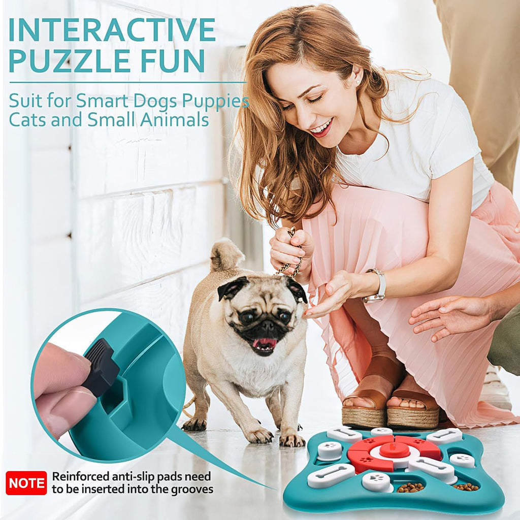 Dailypets Interactive Pet Puzzle Feeder with Treat Dispenser for Dogs and Cats IQ Play