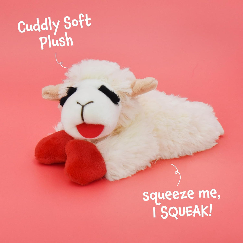 Dailypets Plush Squeaky Lamb Dog Toy for Cuddling, Fetch, and Everyday Play