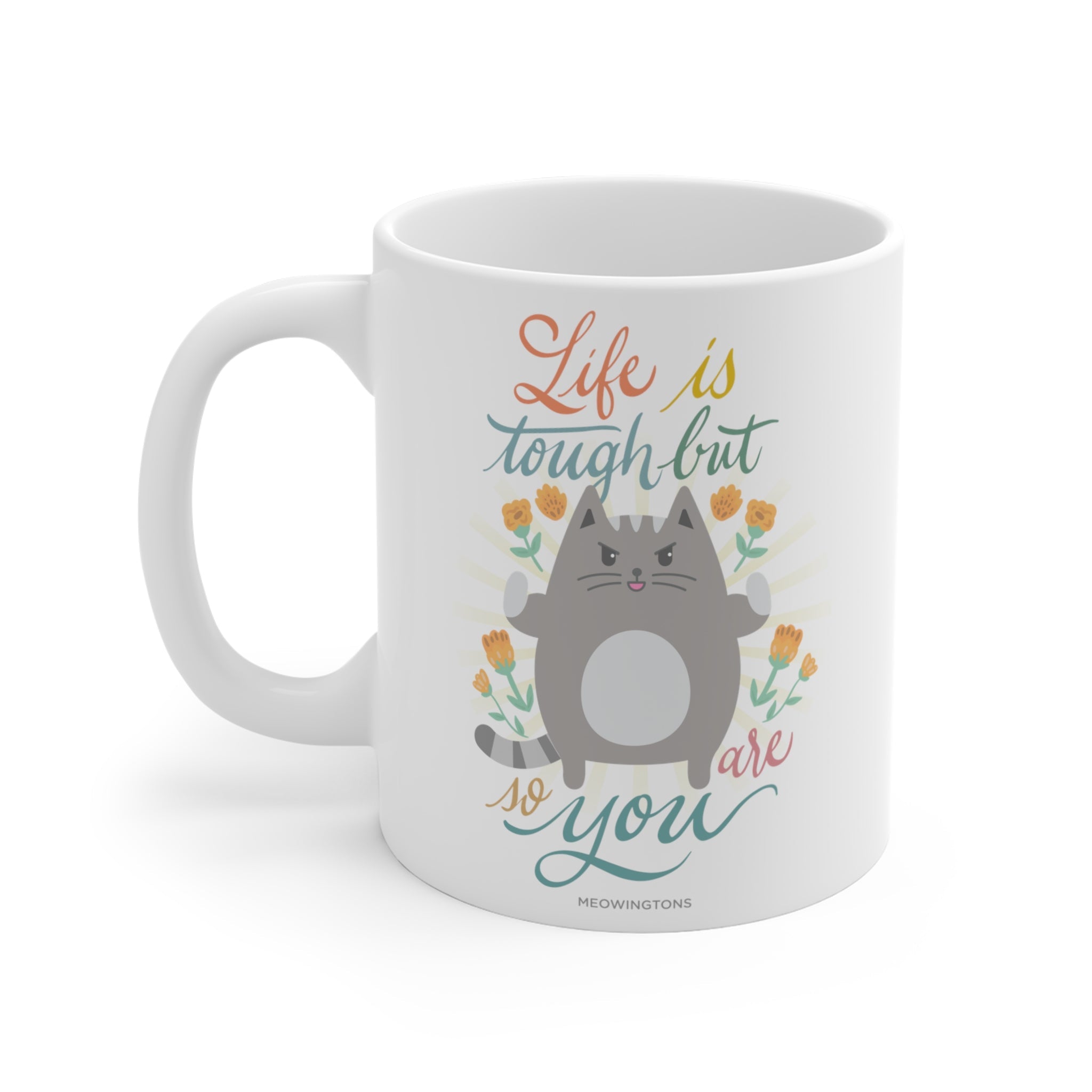 Dailypets Inspirational Cat Mug – Motivational Ceramic Coffee Cup