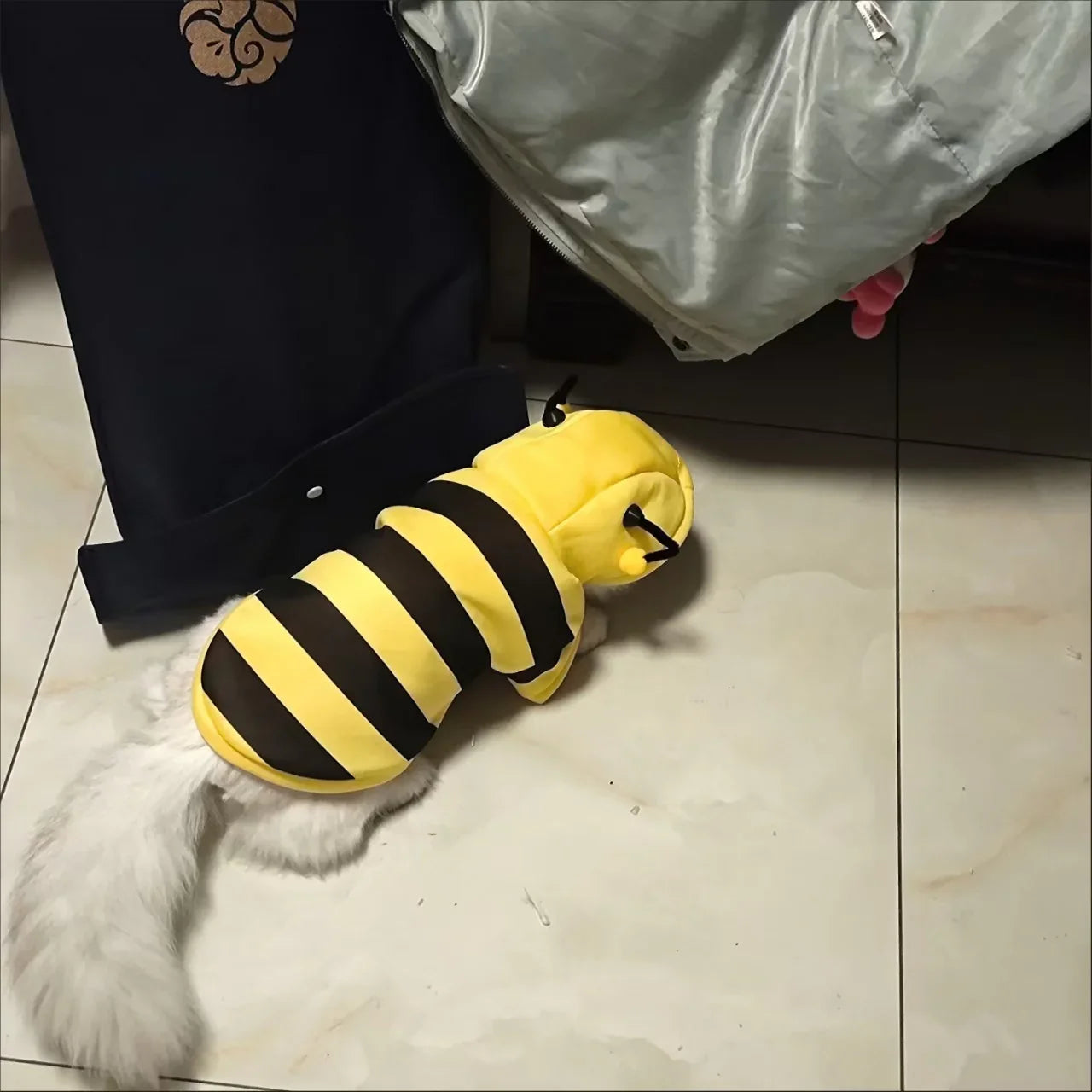 Dailypets Bumble Bee Cat Hoodie for Indoor Cats with Cozy Everyday Comfort