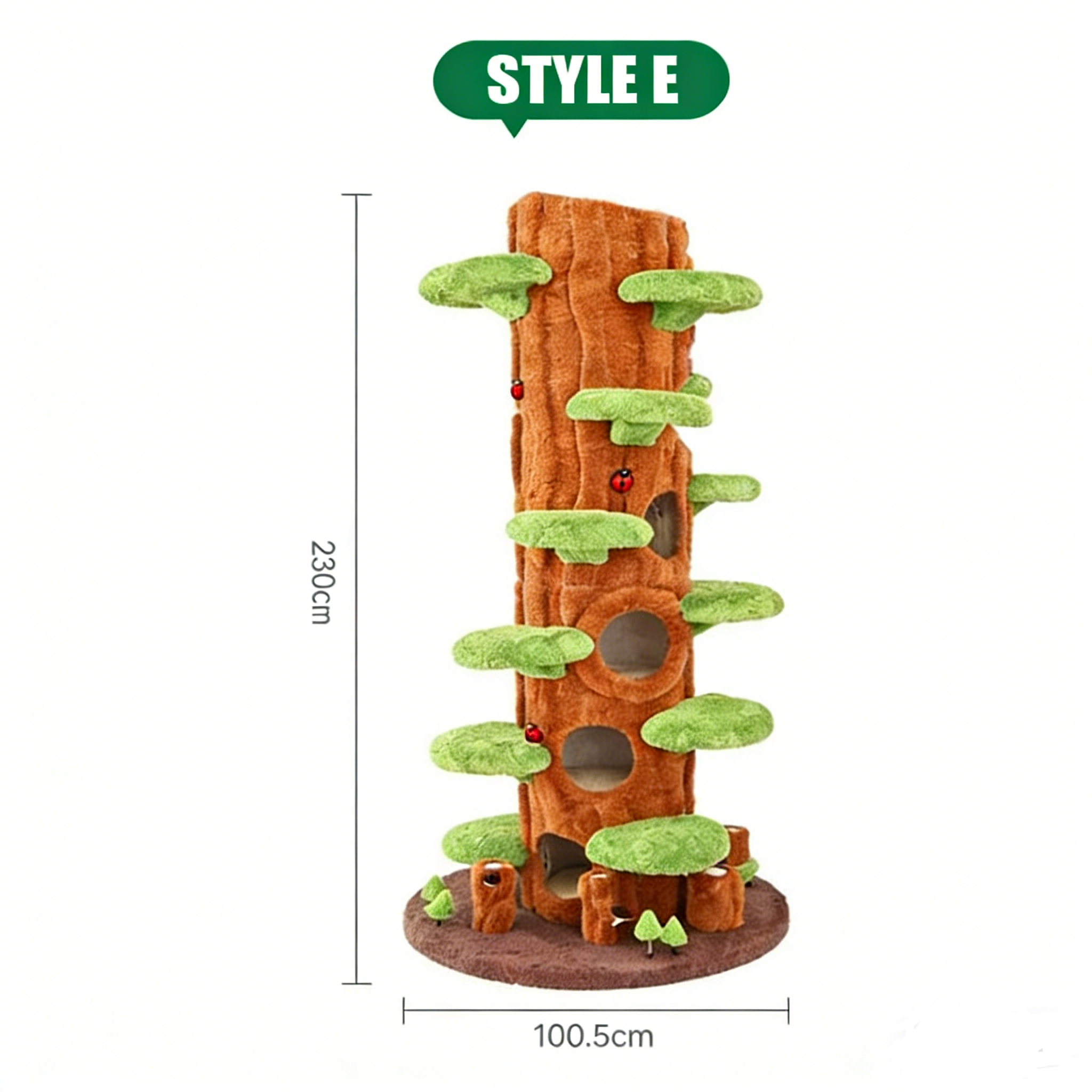 Dailypets Mega Forest Cat Tree with Tree-Hole Hideaways for Large and Multiple Cats