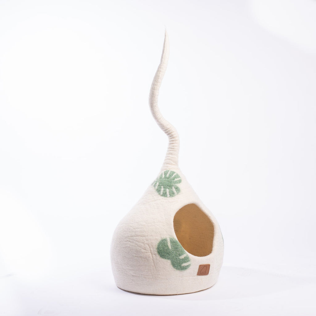 Dailypets Soft Felted Cat Cave Bed for Rest & Enrichment