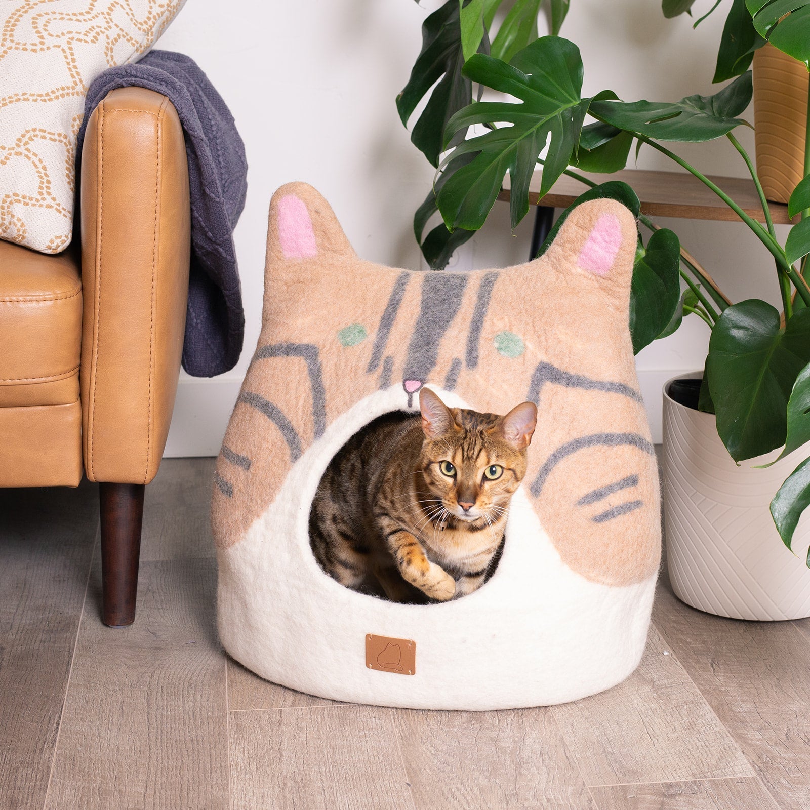 Dailypets Luxury Wool Cat Cocoon Bed