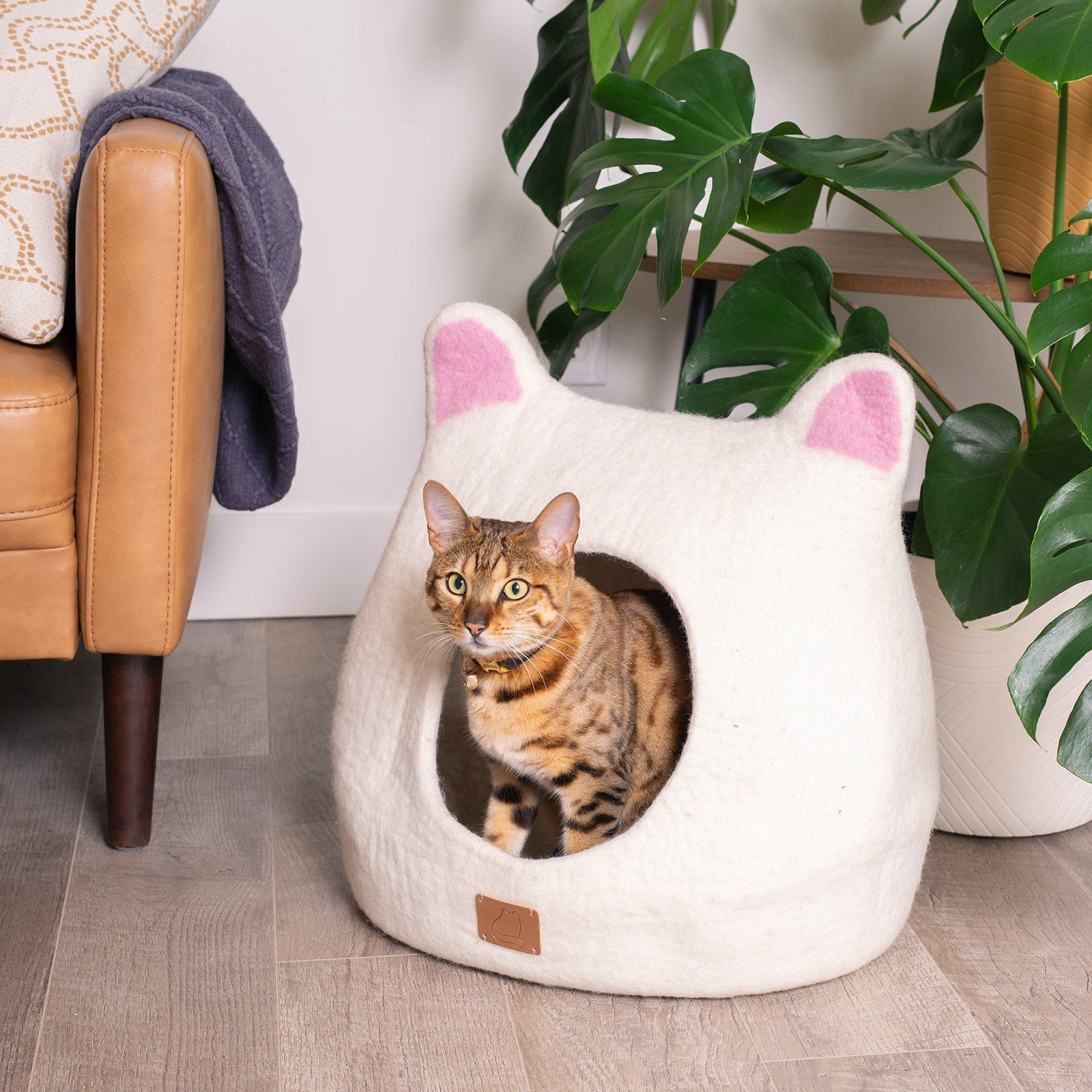 Dailypets Cat Ear Wool Hideaway for Rest & Play