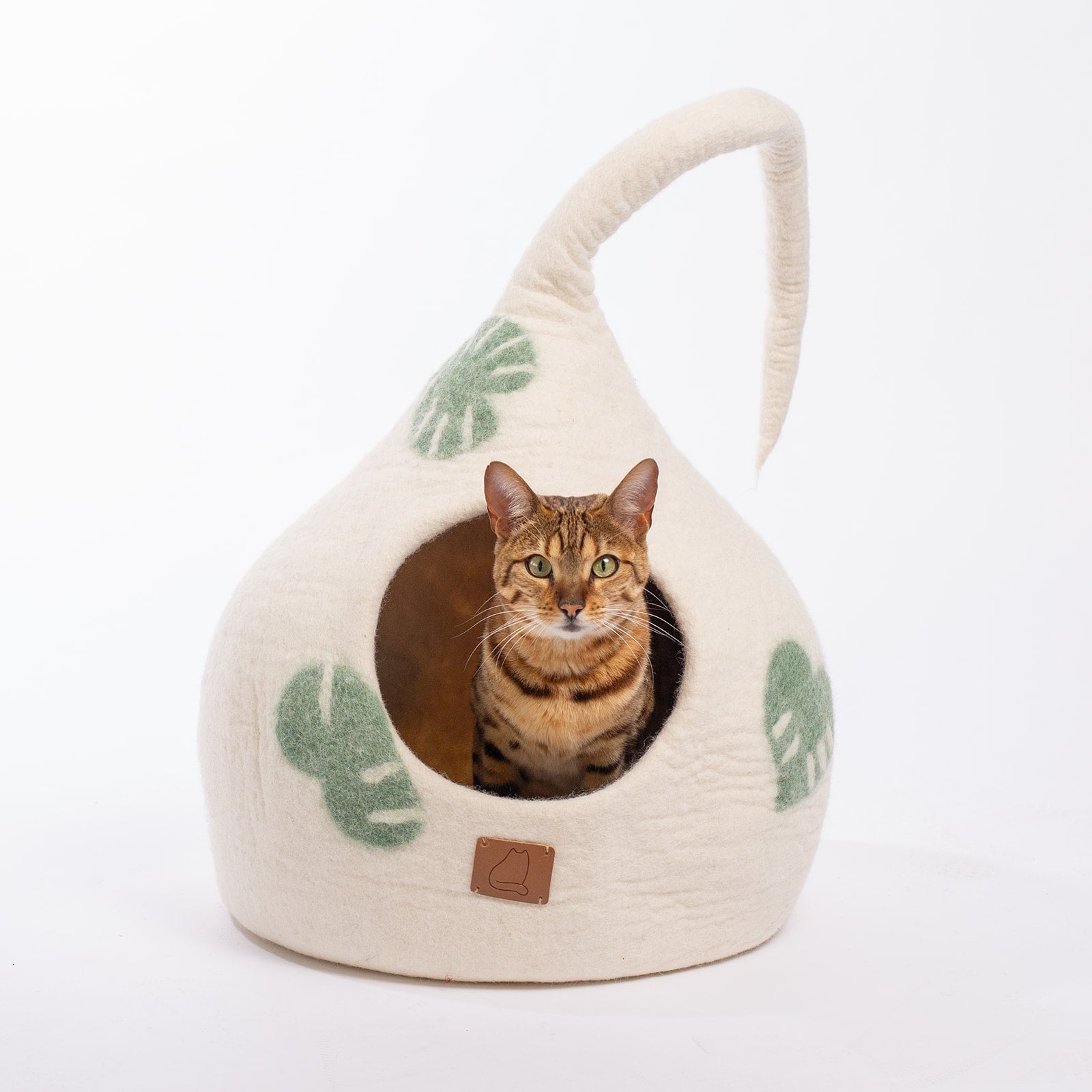Dailypets Cozy Felted Wool Cat Cave for Cats of All Sizes