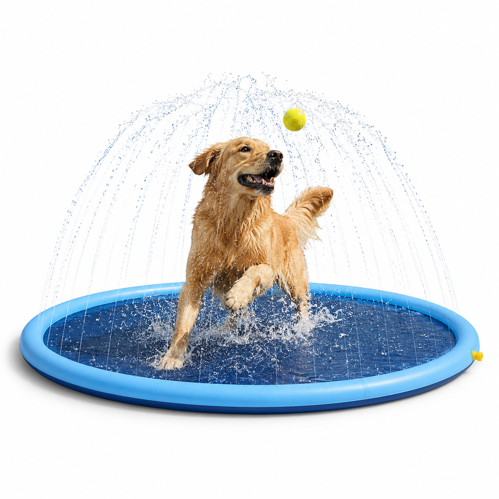 Dailypets Dog Splash Pad – Outdoor Sprinkler Mat for Summer Water Fun