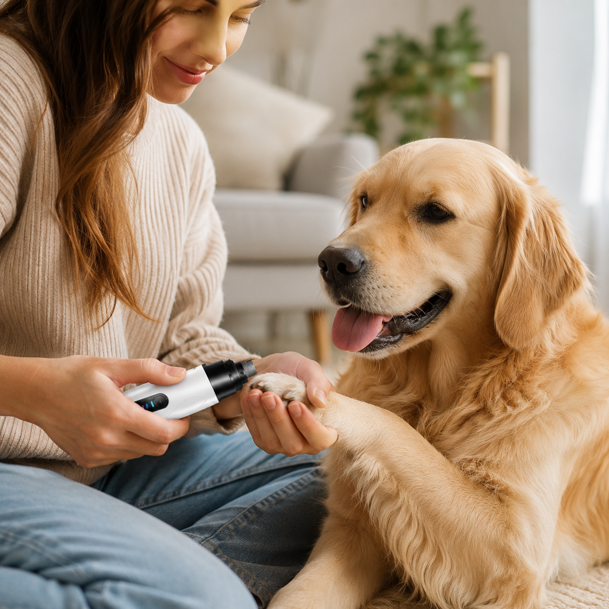 Dailypets Quiet Rechargeable Pet Nail Grinder with Dual Speed for Dogs and Cats