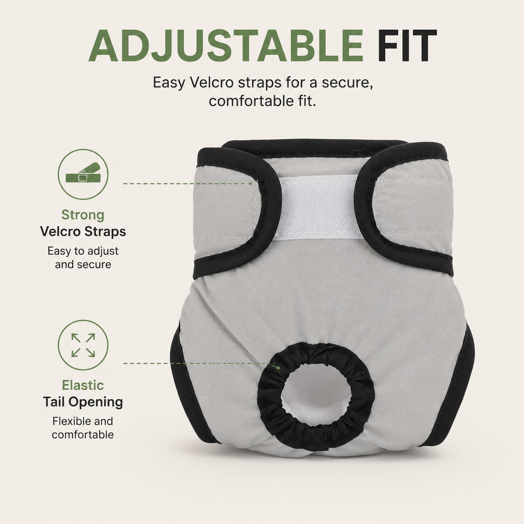 Dailypets Washable Pet Diaper with Soft Absorbent Layer for Female Dogs and Cats