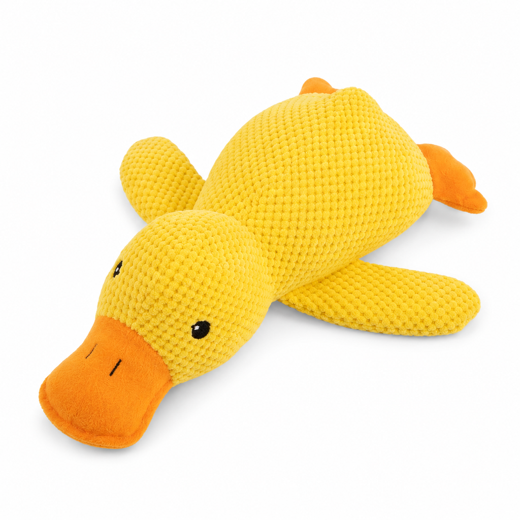 Dailypets Plush Duck Dog Toy with Soft Squeaker for Interactive Play