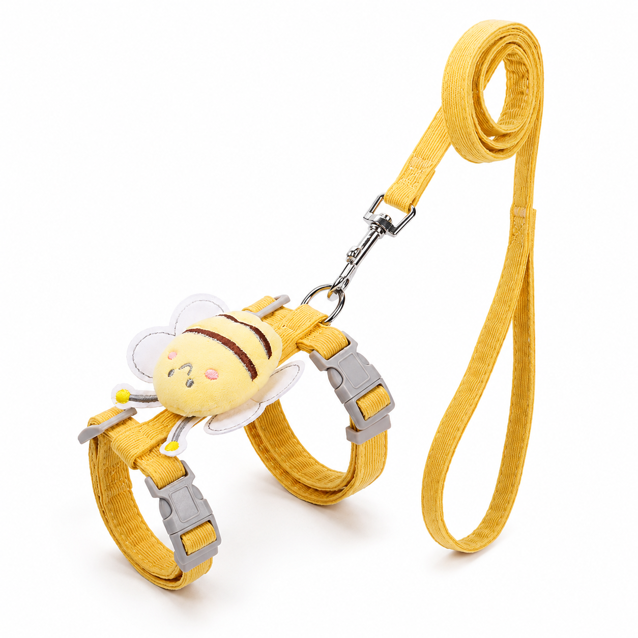 Dailypets Bee Print Cat Harness and Leash Set for Comfortable Outdoor Adventures Daily