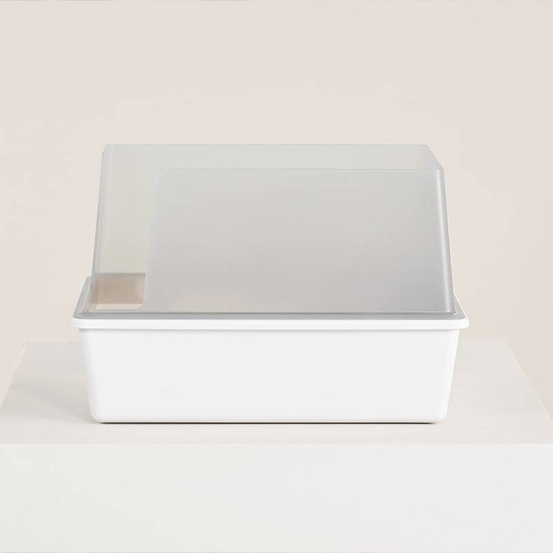 Dailypets Open-Top Litter Box with Splash Guard Walls