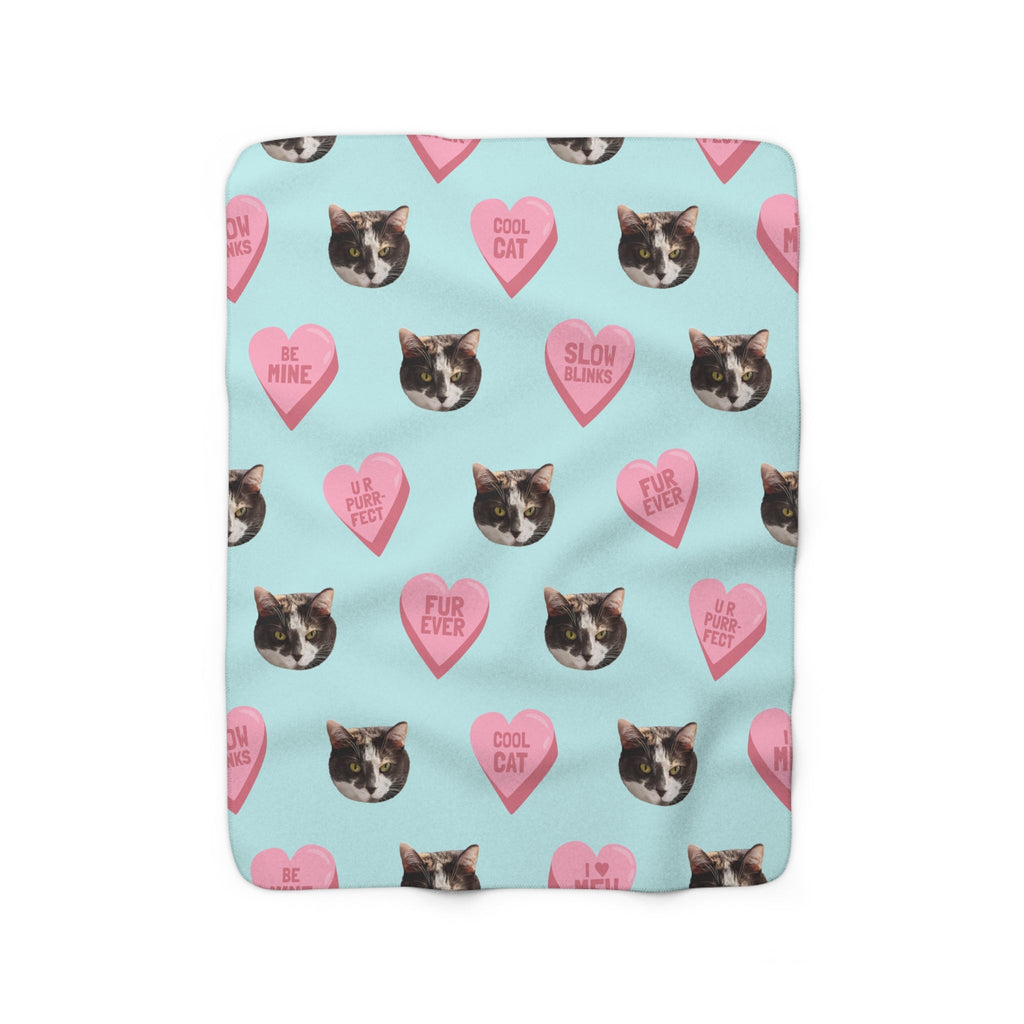 Dailypets Custom Pet Blanket with Repeating Photo Print Design