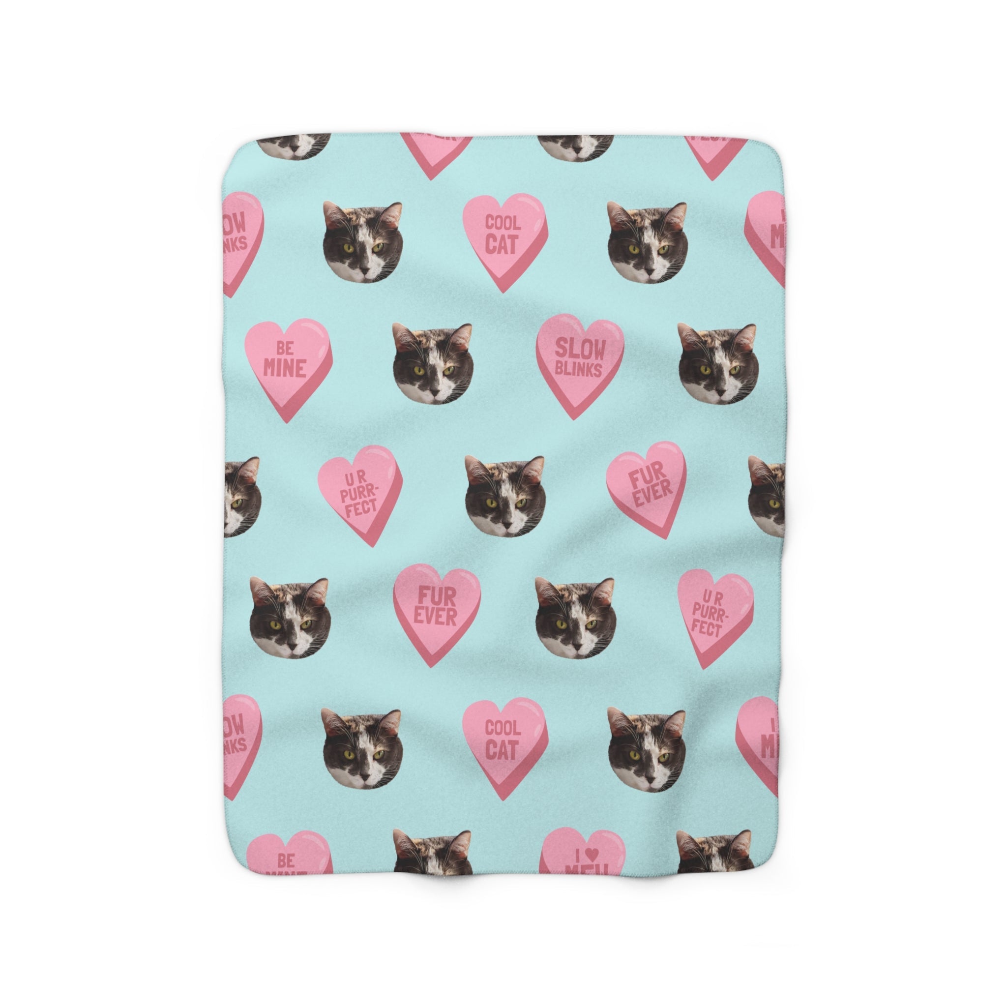 Dailypets Custom Pet Blanket with Repeating Photo Print Design