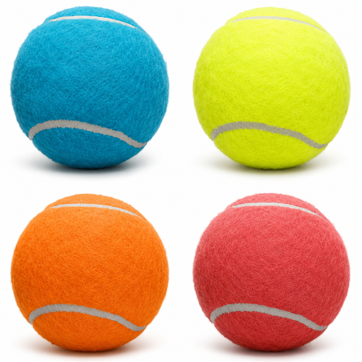 Dailypets High Bounce Squeaky Dog Balls 4 Pack for Medium Dogs Indoor Outdoor Play