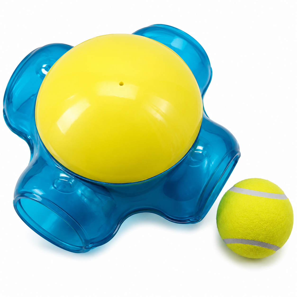 Dailypets High Bounce Squeaky Dog Balls 4 Pack for Medium Dogs Indoor Outdoor Play