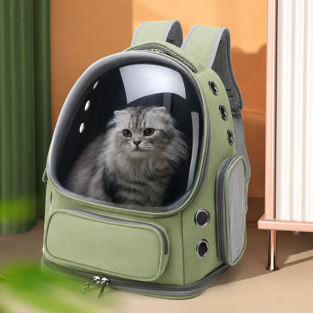 Dailypets Cat Travel Backpack, Ventilated Space Capsule Carrier Bag