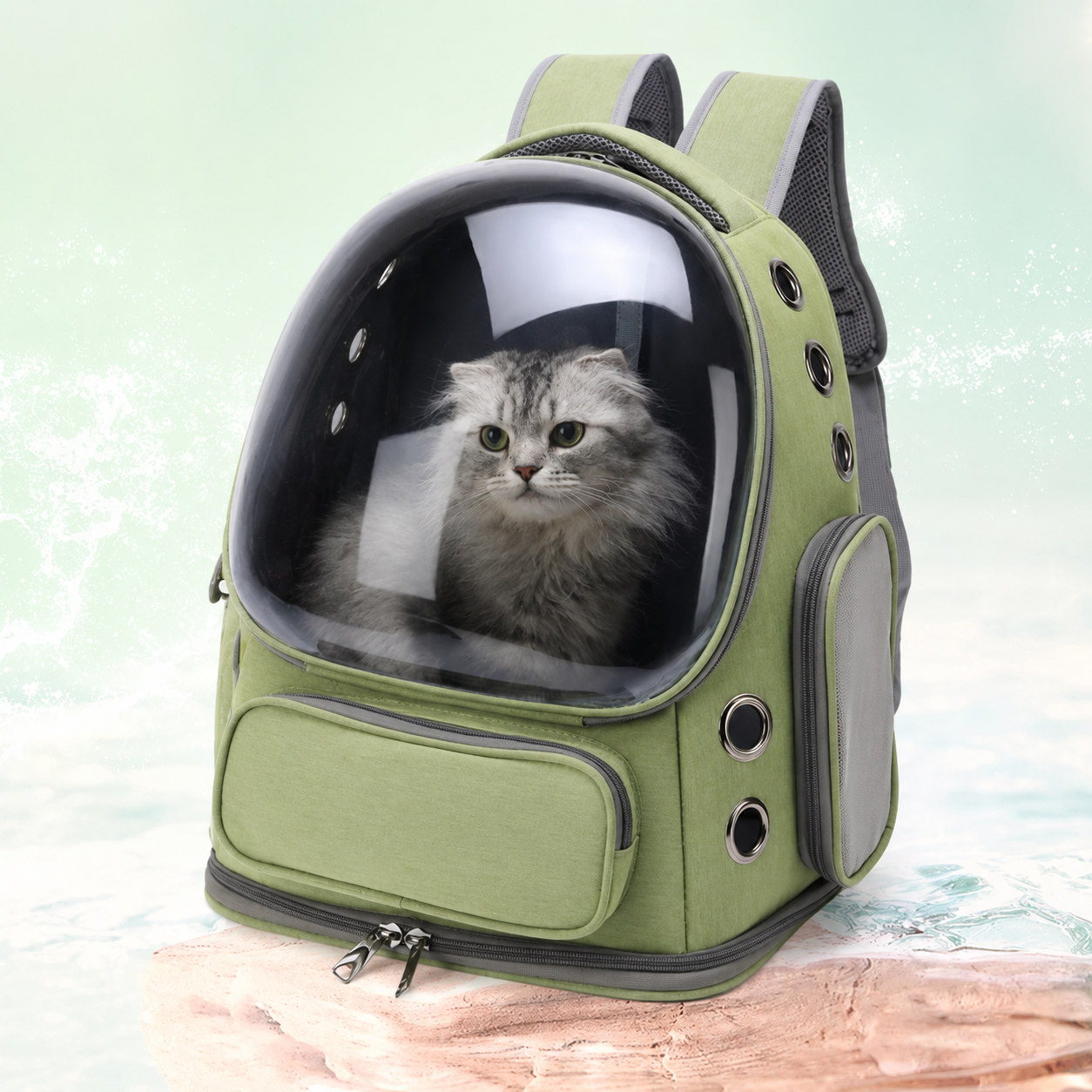 Dailypets Cat Travel Backpack, Ventilated Space Capsule Carrier Bag