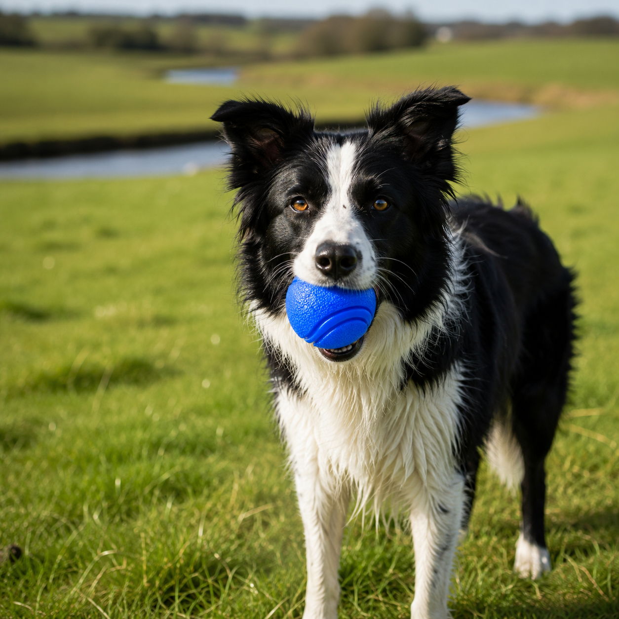 Dailypets Durable Rubber Dog Ball for Fetch, Chewing & Teeth Cleaning