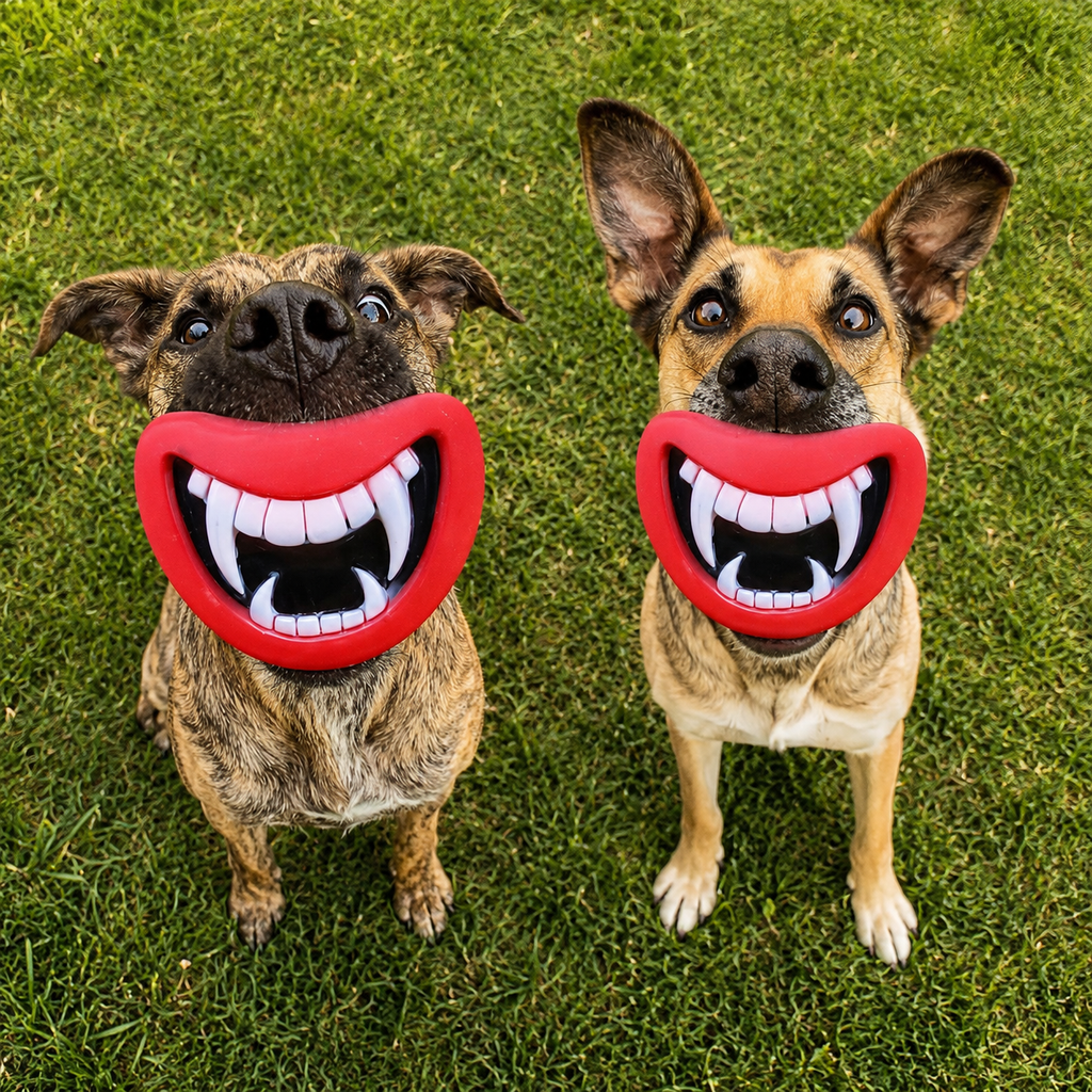 Dailypets Dog Chew Toy, Funny Squeaky Lips for Indoor and Outdoor Play
