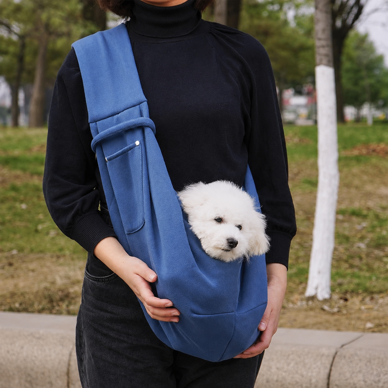 Dailypets Breathable Pet Sling Carrier with Storage Pocket for Small Pets on the Go