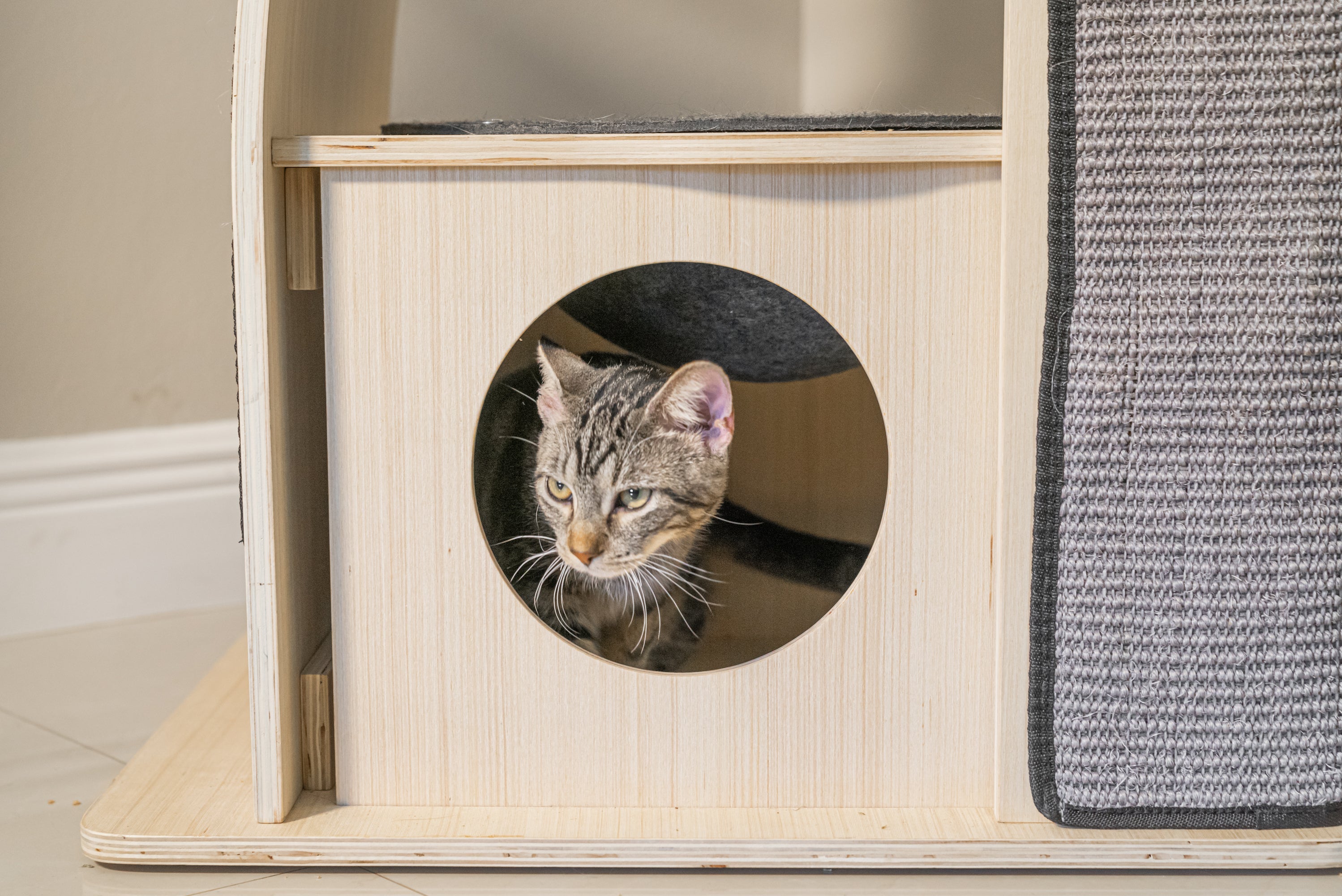 Dailypets Wooden Cat Tower with Observation Perch