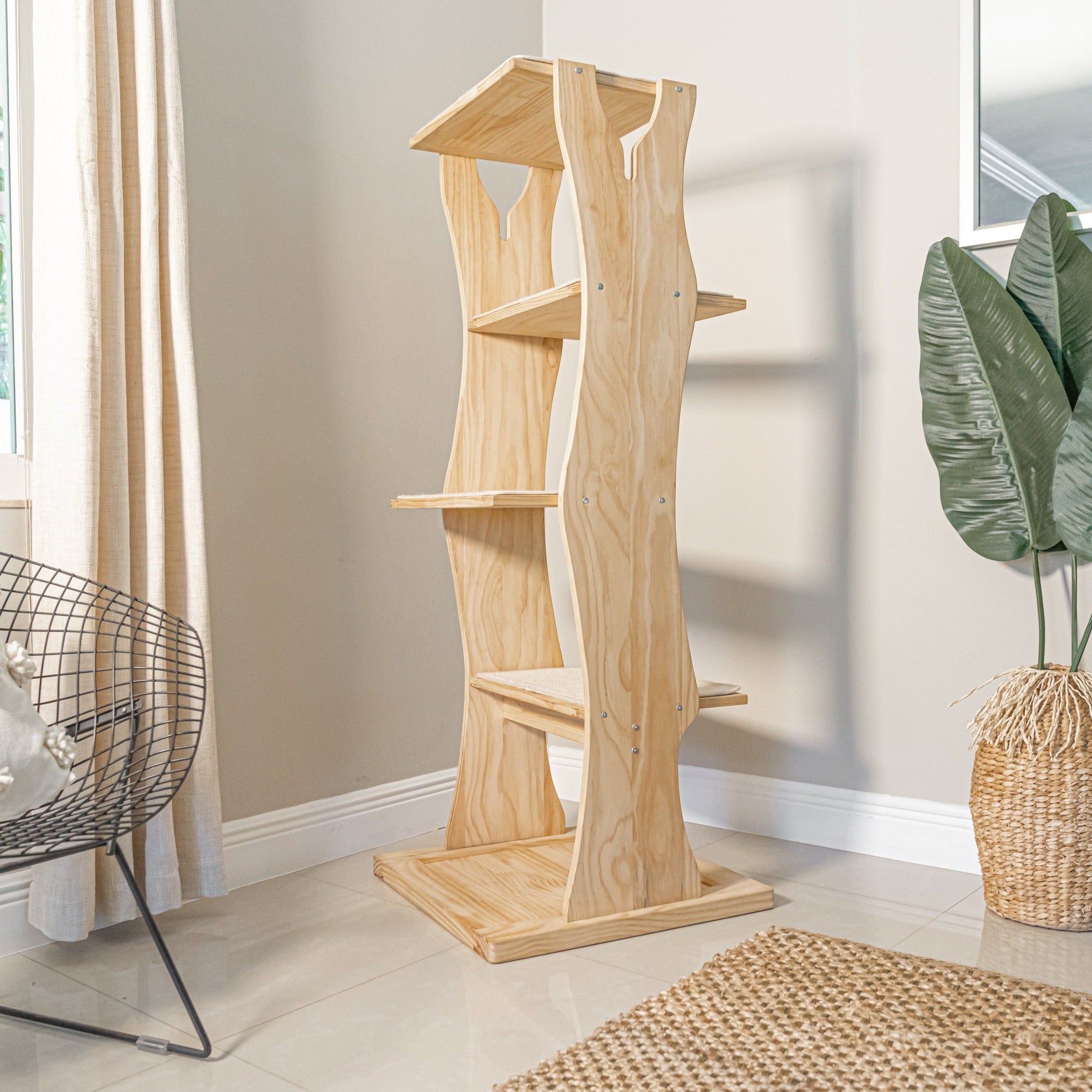 Dailypets Cat Activity Tree, Modern Climbing Tower for Multi-Cat Homes
