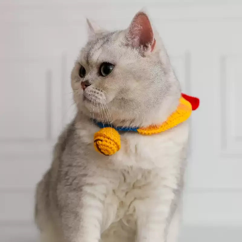 Dailypets Soft Knit Cat Collar with Decorative Bell and Comfortable Fit