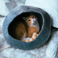 Dailypets Cozy Felted Wool Cat Cave Bed