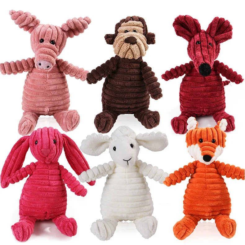 Dailypets Playtime Pals Squeaky Dog Toy – Assorted Animal Characters