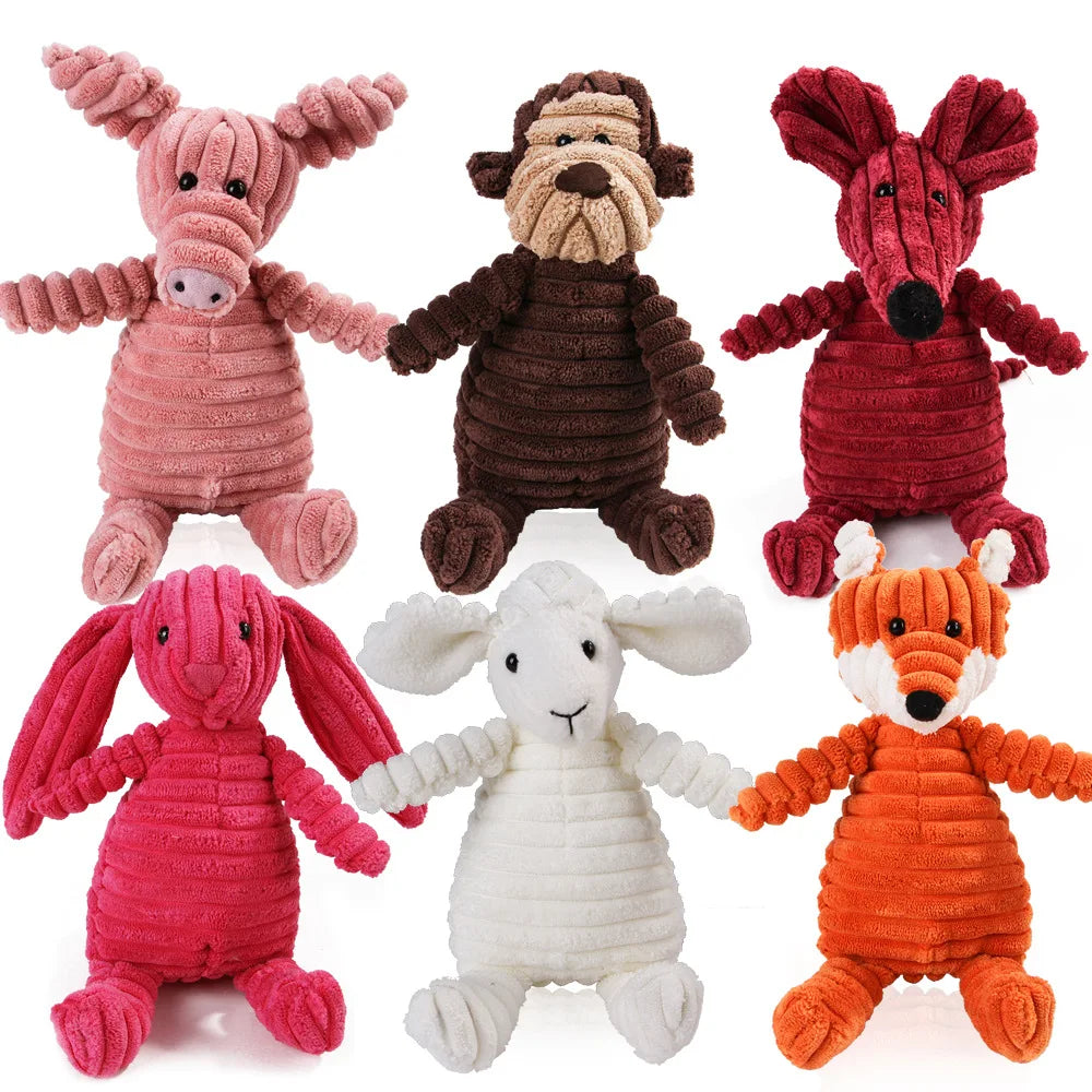 Dailypets Playtime Pals Squeaky Dog Toy – Assorted Animal Characters